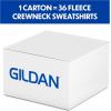 imageGildan Adult Fleece Crewneck Sweatshirt Style G18000 MultipackBlack 36pack