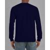 imageGildan Adult Ultra Cotton Long Sleeve TShirt Style G2400 MultipackNavy 2pack