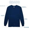 imageGildan Adult Ultra Cotton Long Sleeve TShirt Style G2400 MultipackNavy 72pack