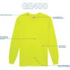 imageGildan Adult Ultra Cotton Long Sleeve TShirt Style G2400 MultipackSafety Green 2pack