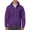 imageGildan Fleece Zip Hoodie Sweatshirt Style G18600 MultipackPurple