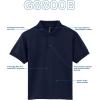 imageGildan Kids DryBlend Short Sleeve Polo Style G8800b 3PackNavy