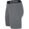 imageGildan Mens Underwear Cotton Stretch Boxer Briefs MultipackBlack SootHeather Dark GreyGreen Midnight 4pack  Long Leg