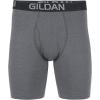 imageGildan Mens Underwear Cotton Stretch Boxer Briefs MultipackBlack SootHeather Dark GreyGreen Midnight 4pack  Long Leg