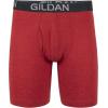 imageGildan Mens Underwear Cotton Stretch Boxer Briefs MultipackBlkHeather NavyStripeHeather Red 4pack  Long Leg