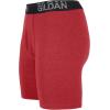 imageGildan Mens Underwear Cotton Stretch Boxer Briefs MultipackBlkHeather NavyStripeHeather Red 4pack  Long Leg