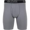 imageGildan Mens Underwear Cotton Stretch Boxer Briefs MultipackGrey FlannelBlack Soot 4pack  Long Leg