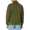 imageGildan Unisex Adult Fleece QuarterZip Cadet Collar Sweatshirt Style G18800Moss