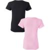 imageGildan Womens Heavy Cotton TShirt Style G5000L 2Pack1 Black  1 Light Pink