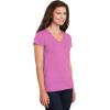 imageGildan Womens Heavy Cotton VNeck TShirt 2Pack1 Azalea  1 Black