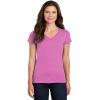 imageGildan Womens Heavy Cotton VNeck TShirt 2Pack1 Azalea  1 Black