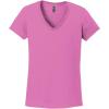 imageGildan Womens Heavy Cotton VNeck TShirt 2Pack1 Azalea  1 Black