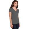 imageGildan Womens Heavy Cotton VNeck TShirt 2Pack1 Azalea  1 Charcoal