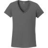 imageGildan Womens Heavy Cotton VNeck TShirt 2PackAzaleacharcoal