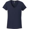 imageGildan Womens Heavy Cotton VNeck TShirt 2PackNavy Bluecharcoal