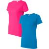 imageGildan Womens Softstyle Cotton TShirt Style G64000l Multipack1 Heliconia  1 Sapphire