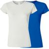 imageGildan Womens Softstyle Cotton TShirt Style G64000l MultipackAsh Grey