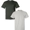 imageGildan Adult DryBlend Workwear TShirts with Pocket 2Pack1 Forest Green  1 Ash