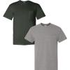 imageGildan Adult DryBlend Workwear TShirts with Pocket 2Pack1 Forest Green  1 Graphite Heather