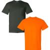 imageGildan Adult DryBlend Workwear TShirts with Pocket 2Pack1 Forest Green  1 Safety Orange