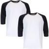imageGildan Adult Heavy Cotton 34 Raglan TShirt Style G5700 2PackWhiteBlack