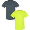 Dark Heather-safety Green