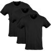 imageGildan Mens Cotton Stretch TShirts MultipackBlack Soot Vneck 3pack