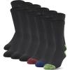 imageGildan Mens Polyester Half Cushion Crew Socks 12 PairsAssorted
