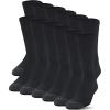 imageGildan Mens Polyester Half Cushion Crew Socks 12 PairsBlack