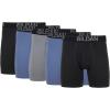 imageGildan Mens Underwear Cotton Stretch Boxer Briefs MultipackBlack Soot  Slate Blue  Grey Flannel 5pack