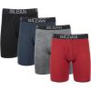 Blk/Heather Navy/Stripe/Heather Red (4-pack  Long Leg)