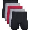imageGildan Mens Underwear Covered Waistband Boxer Briefs MultipackBlackGarnetGraphite 5pack