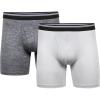 imageGildan Performance Mens Driftknit Modern Underwear 2PackCaviar HtrGrey Violet Htr Boxer Brief