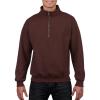 imageGildan Unisex Adult Fleece QuarterZip Cadet Collar Sweatshirt Style G18800Russet