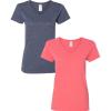 Heather Navy/Coral Silk
