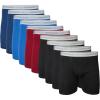 imageGildan mens Underwear Boxer Briefs MultipackBlackGarnetRoyalDiamond 10pack  Classic Length