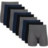 imageGildan mens Underwear Covered Waistband Boxer Briefs MultipackBlackCharcoalNavy 10pack