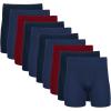 imageGildan mens Underwear Covered Waistband Boxer Briefs MultipackNavyMetro BlueCardinal Red 10pack