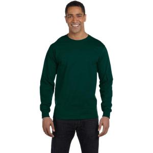 imageGildan Adult DryBlend Long Sleeve TShirt Style G8400 2PackForest