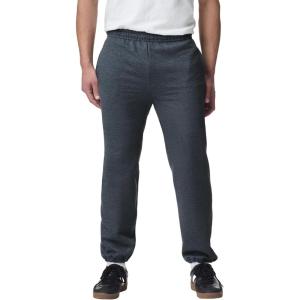 imageGildan Adult Fleece Elastic Bottom Sweatpants with Pockets Style G18100Dark Heather