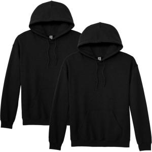 imageGildan Adult Fleece Hoodie Sweatshirt Style G18500 MultipackBlack 2pack