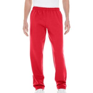 imageGildan Adult Fleece Open Bottom Sweatpants with Pockets Style G18300Red