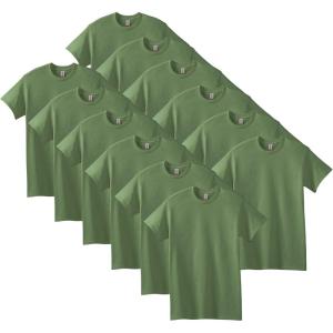 imageGildan Adult Heavy Cotton TShirt Style G5000 MultipackMilitary Green 12pack