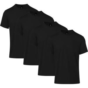imageGildan Adult Softstyle CVC Short Sleeve TShirt Style G67000G64000CVC MultipackPitch Black 4pack