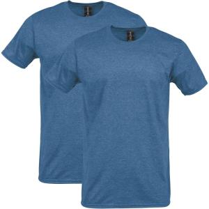 imageGildan Adult Softstyle Cotton TShirt Style G64000 MultipackHeather Indigo 2pack