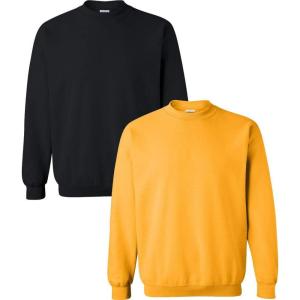 imageGildan Adult Softstyle Crewneck Sweatshirt Style GSF000Blackgold