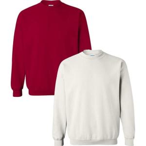 imageGildan Adult Softstyle Crewneck Sweatshirt Style GSF000Cardinalwhite