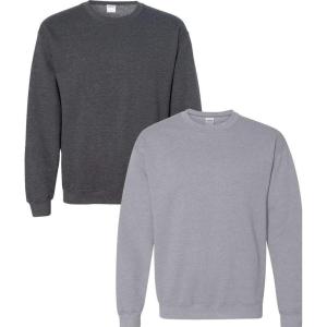 imageGildan Adult Softstyle Crewneck Sweatshirt Style GSF000Dark Heathersport Grey