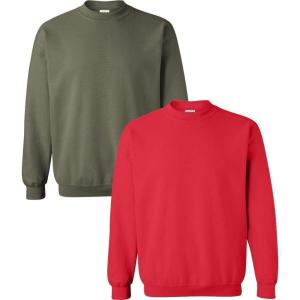 imageGildan Adult Softstyle Crewneck Sweatshirt Style GSF000Militaryred