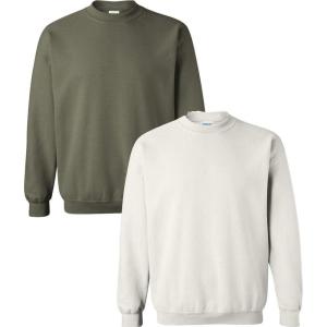imageGildan Adult Softstyle Crewneck Sweatshirt Style GSF000Militarywhite
